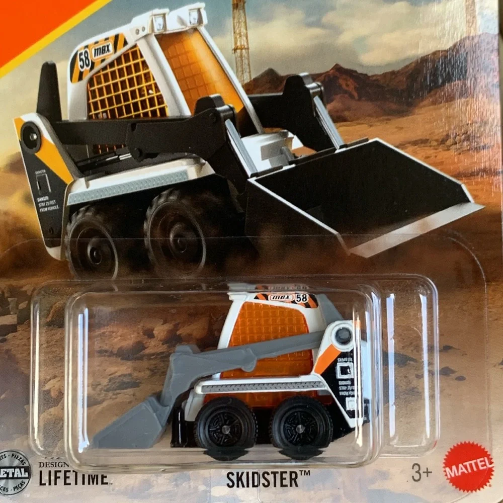Matchbox Skidster Construction Truck Vehicle White Orange Diecast Toy Vehicle 🆕